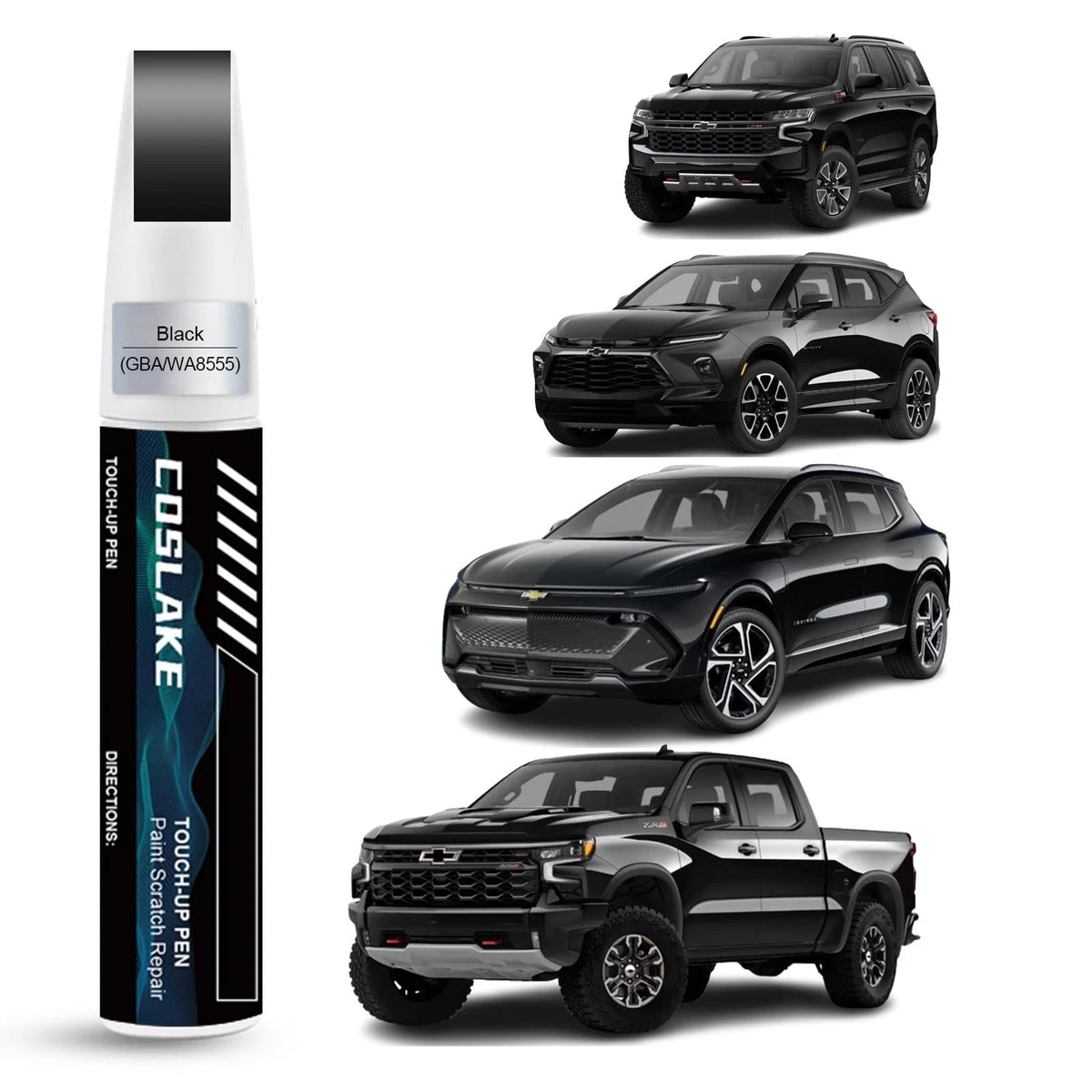 Car Touch Up Paint(Black(GBA/WA8555)) for Chevrolet, Car Paint Scratch Repair...