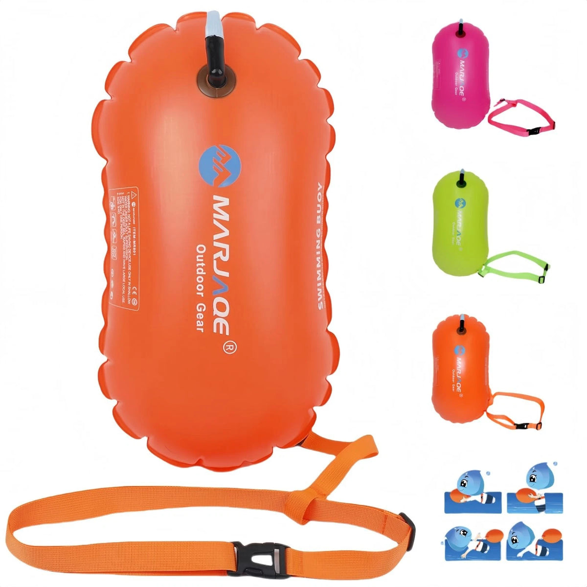 Swim Buoy - Pull Buoy for Open Water,Lightweight and Brightly Colored