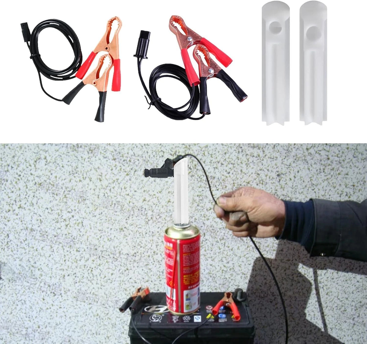 PACLVIO 4Pcs Fuel Injector Cleaner Kit, Universal Flush...