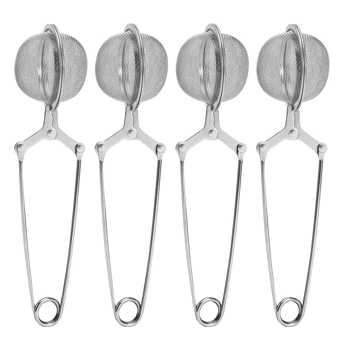 Tea Strainers for Loose Tea, 4 Pack Tea Infuser with Handle Fine Mesh Tea Bal...