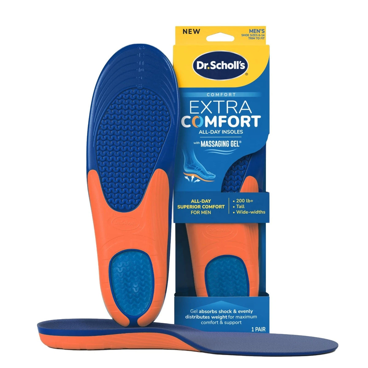 Dr. Scholl? Extra Comfort Support Insoles Men, Size 8-14, 1 Pair: All-Day