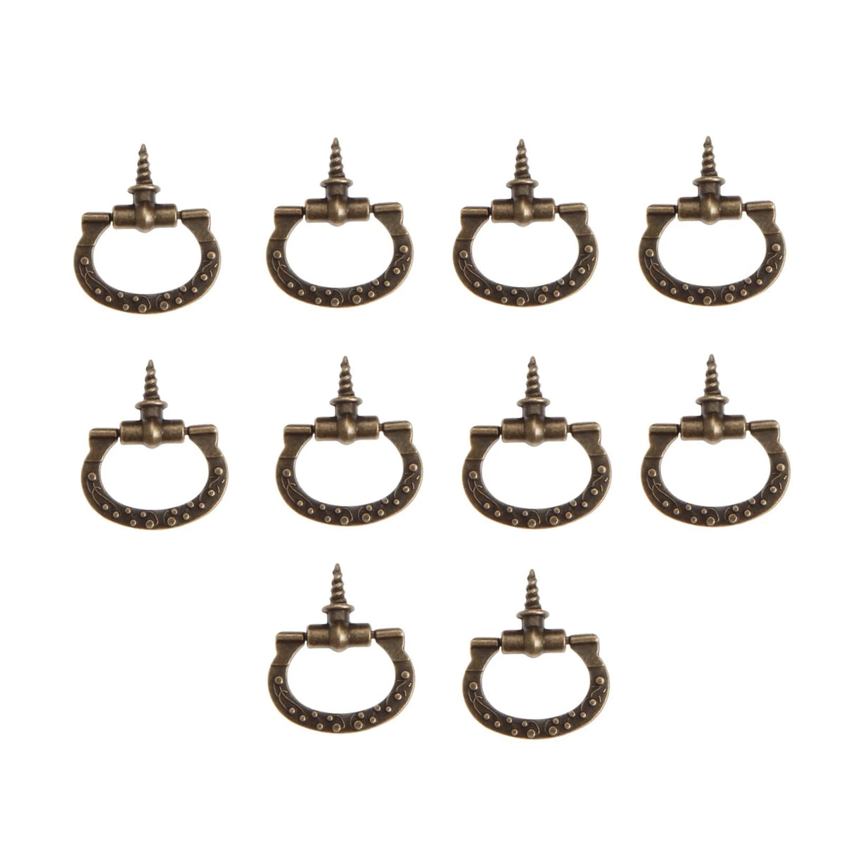 10Pcs Mini Cabinet Pulls, Self-Tapping Screws Knobs Handles for Jewelry Box Draw