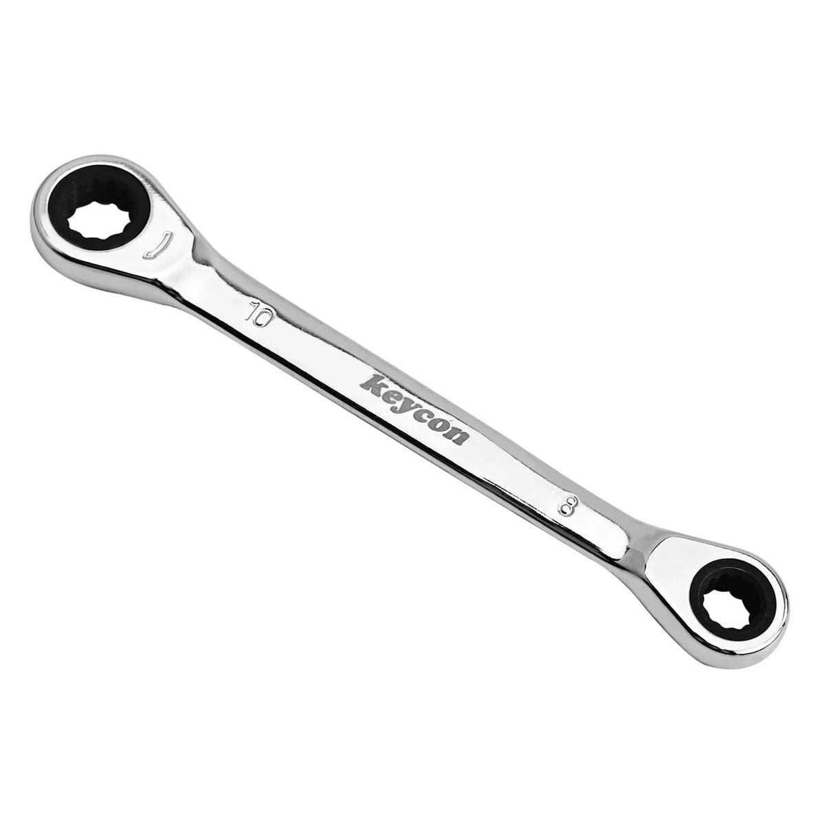 8mm x 10mm Ratcheting Wrench Double Box End CR-V Steel Metric Tool