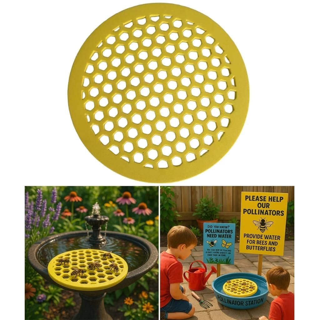 10 Pack Bee Watering Station for Garden - Pollinator Bee Bath Floating Bee Islan