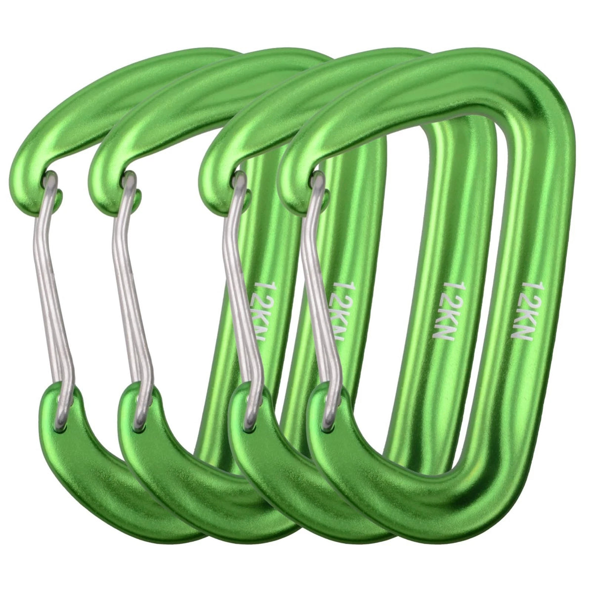 Azarxis Carabiner Clips, 12 kN Aluminium D Ring Heavy Duty Lightweight Caribe...