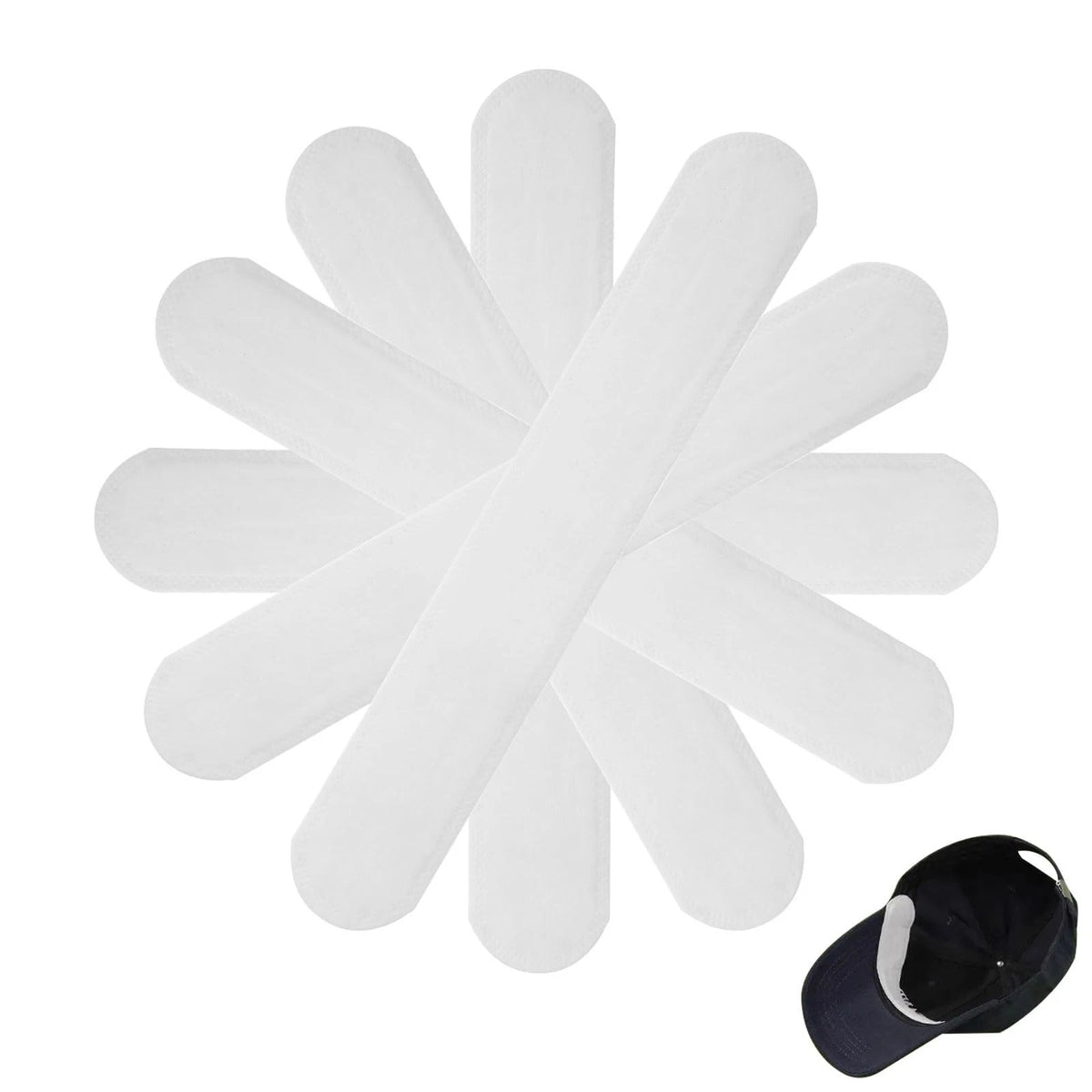 60Pcs No Sweat Hat Liner,Hat Sweat Liner Disposable,Golf Absorb Sweat Hat Liner,