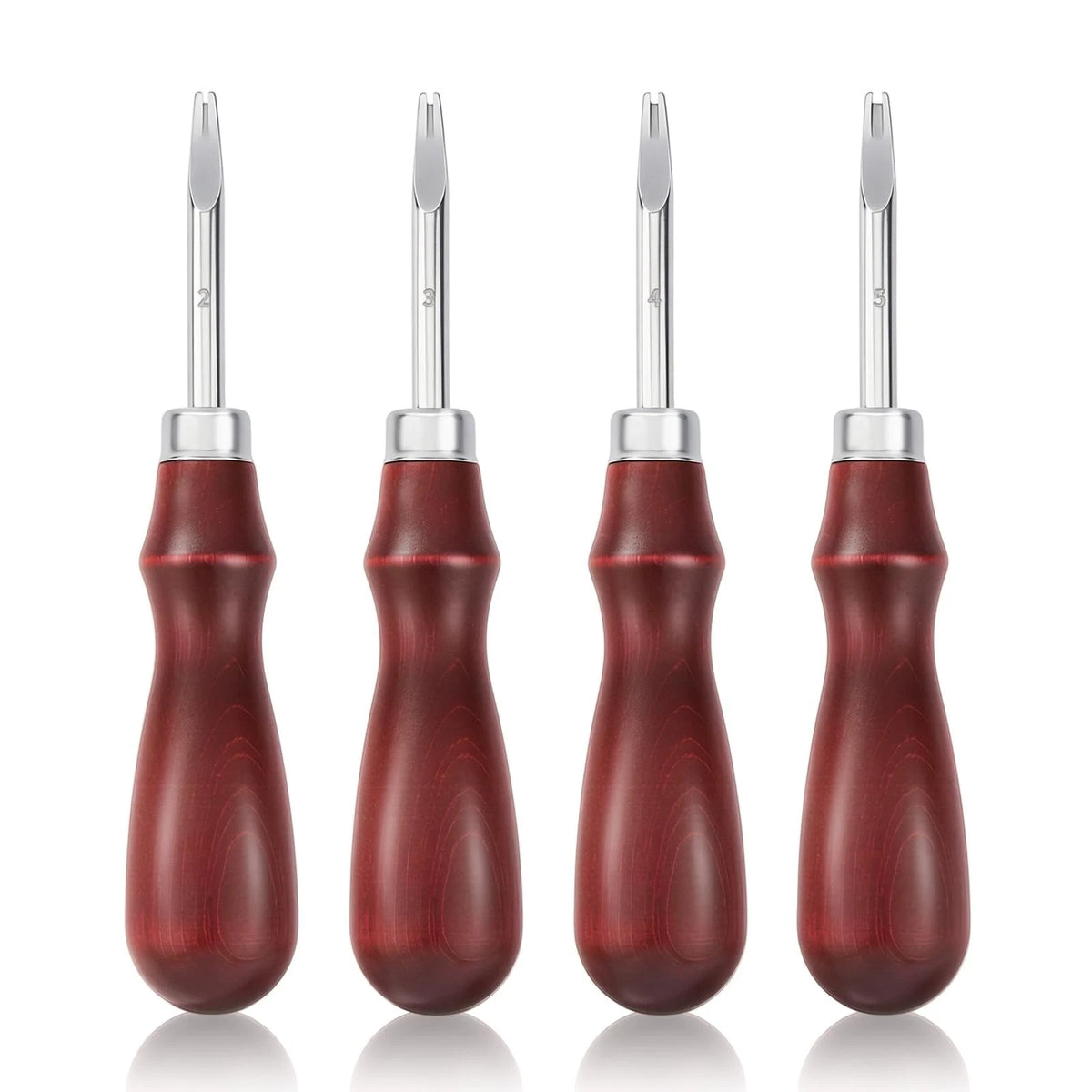 4 PCS Leather Edge Bevelers Leather Beveler Tool for Edge Finishing and DIY ...