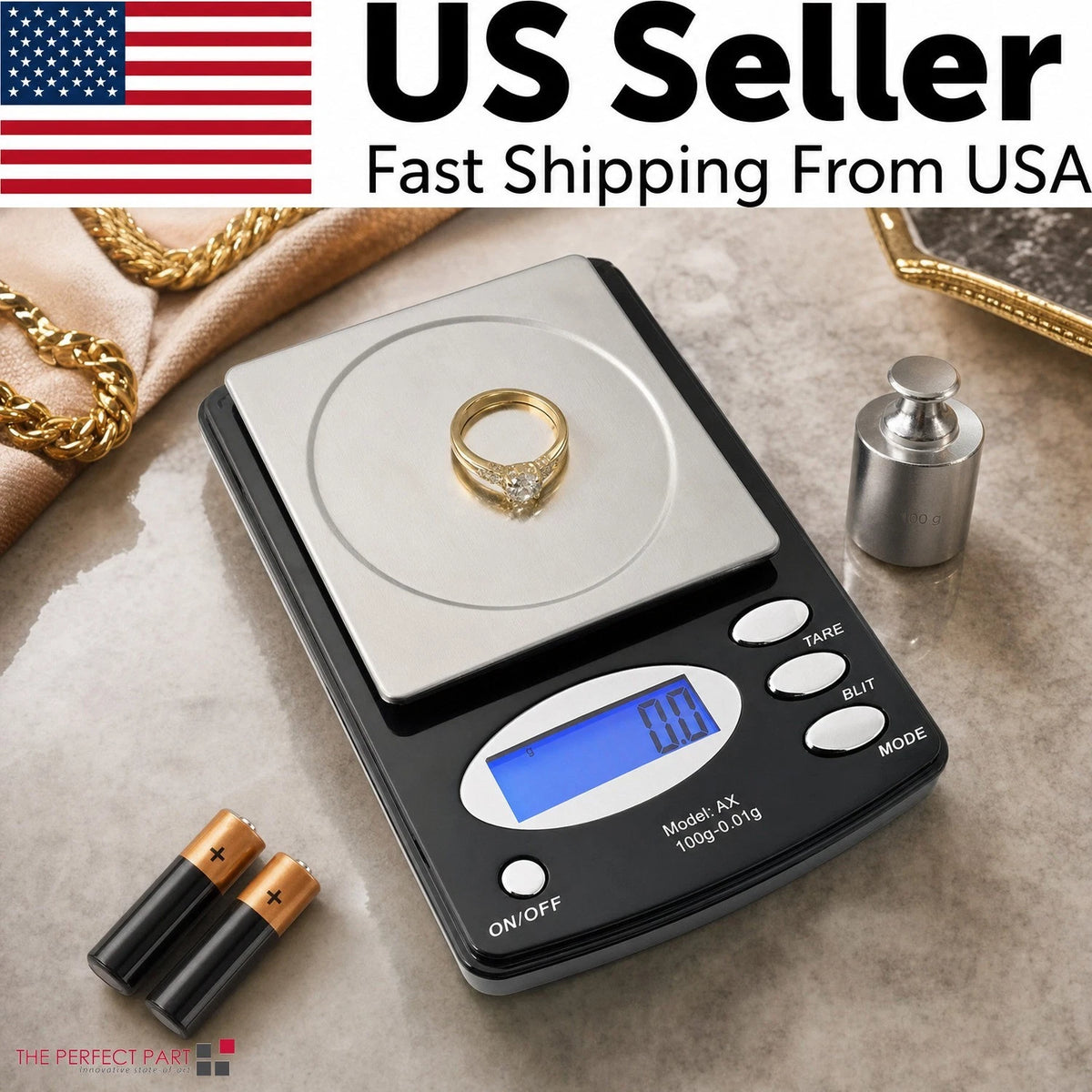 Pocket 100g x 0.01g Digital Jewelry Gold Coin Gram Balance Weight Precise Scale
