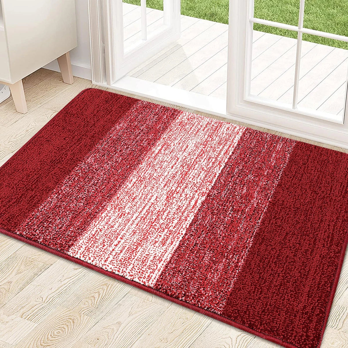 Indoor Outdoor Door Mat, 32x20 Non-Slip Absorbent Dirt Trapper, Low-Profile Wash