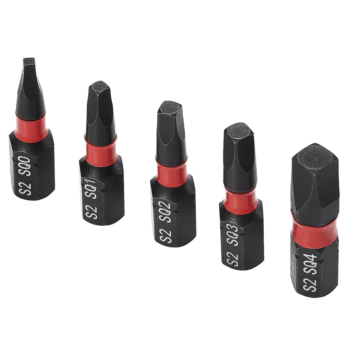 5PCS Robertson Square Drive Bits Premium S2 Alloy Steel Square Drill Bit Set New