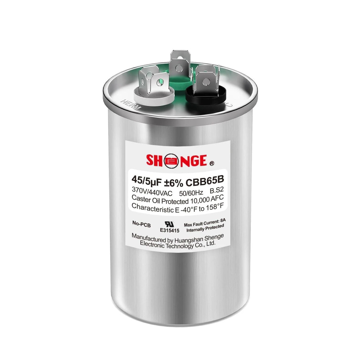 45+5uF 45/5 MFD ?% 370V/440V CBB65B AC Capacitor, Dual Run Round Capacitor...
