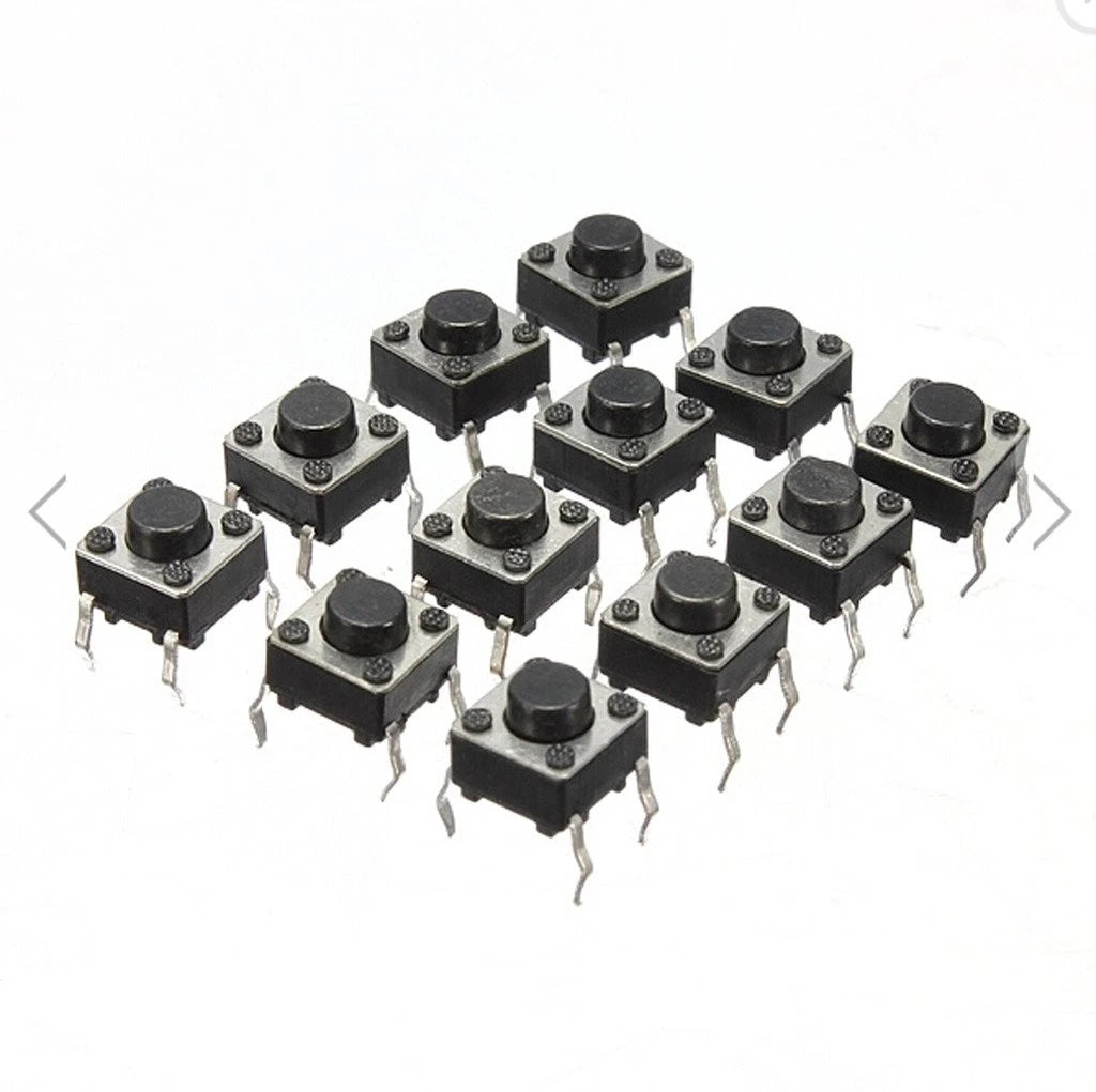 100Pcs 6x6x5 mm Miniature Micro Momentary Tactile Tact Touch Push Button Switch