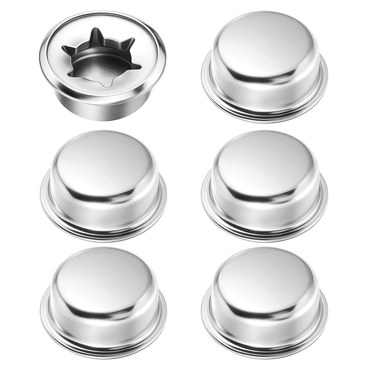6 PCS 3/8?Spring Steel Push on nut axle caps, Push on Axle Cap Nut Fastener,...