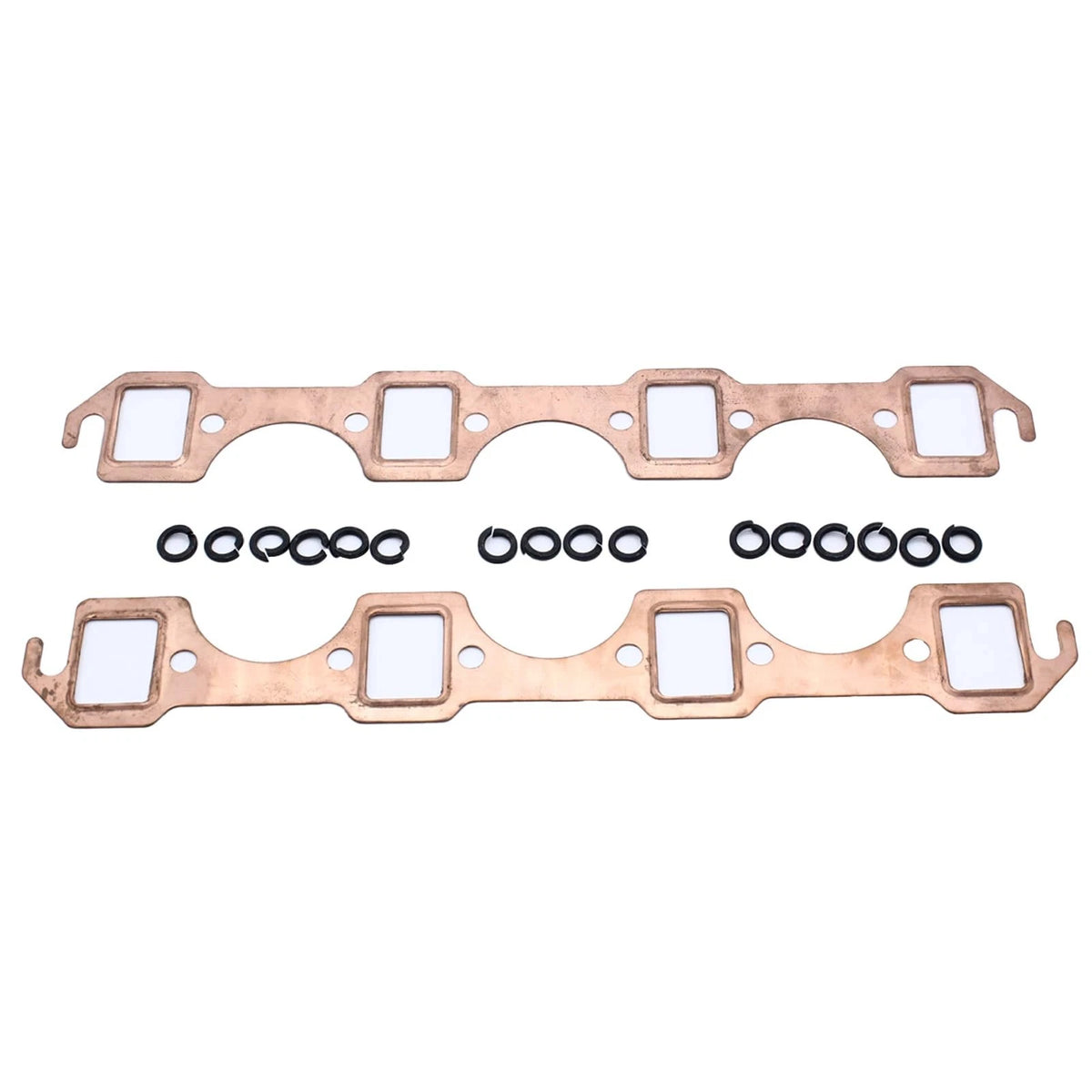 2 Pcs Copper Header Exhaust Gaskets Rectangle Port Fits for Ford Small Block ...