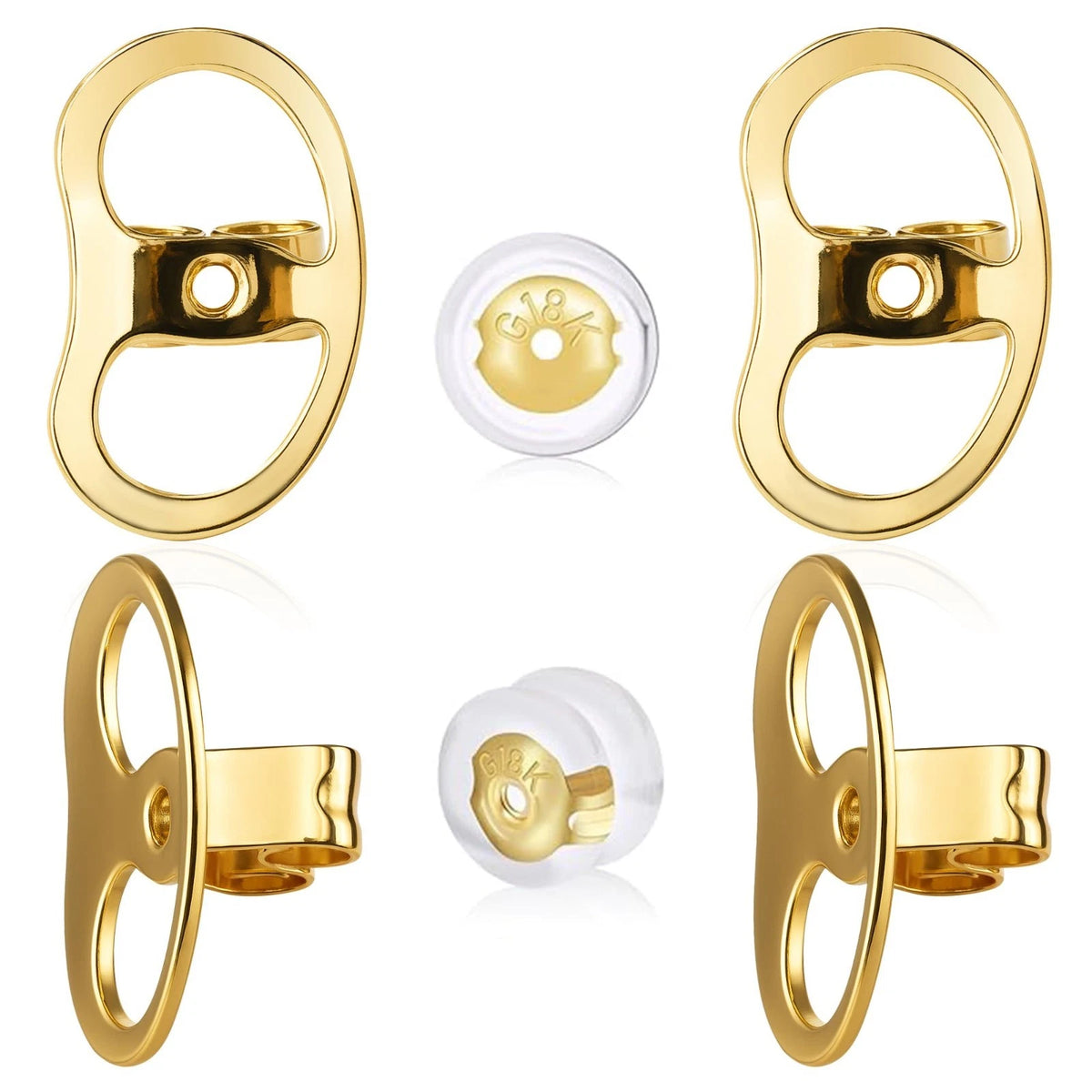 Earring Backs Replacements for Droopy Ears, Heavy Earrings Lifters, Locking Ear