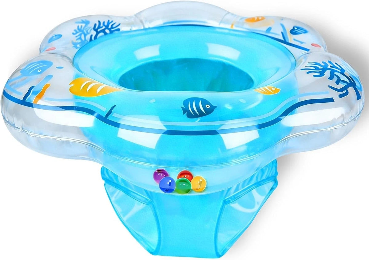 Baby Pool Float with Seat for Ages 6-12 | Double Airbags, Reinforced Seat, N...
