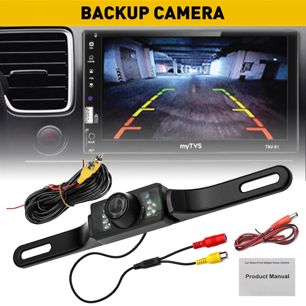 Car Rear View Camera Reverse Backup Camera Waterproof Night Vision License Plate