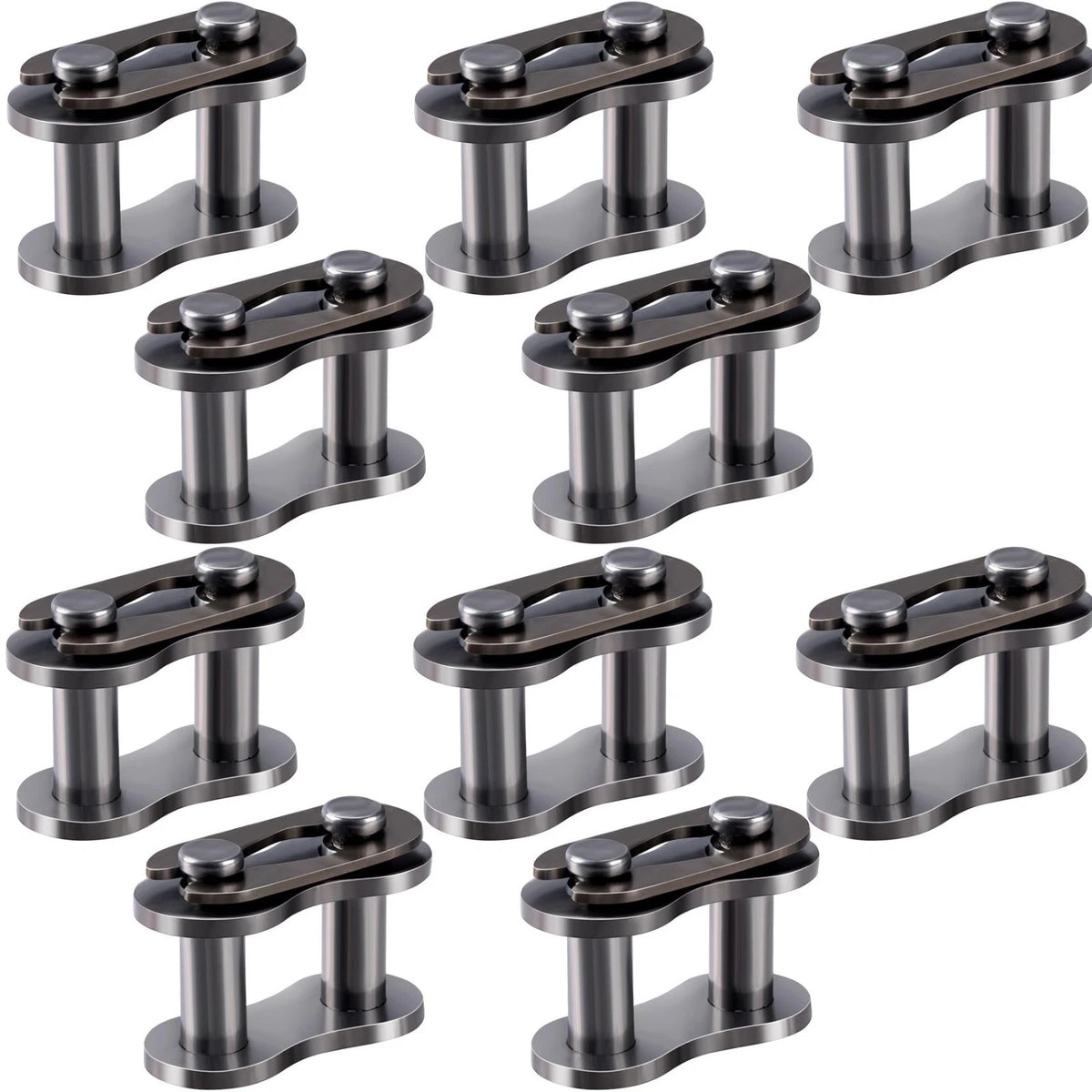 10pcs #35 Chain Master Link Roller, Steel Alloy Heavy Duty Connector for B