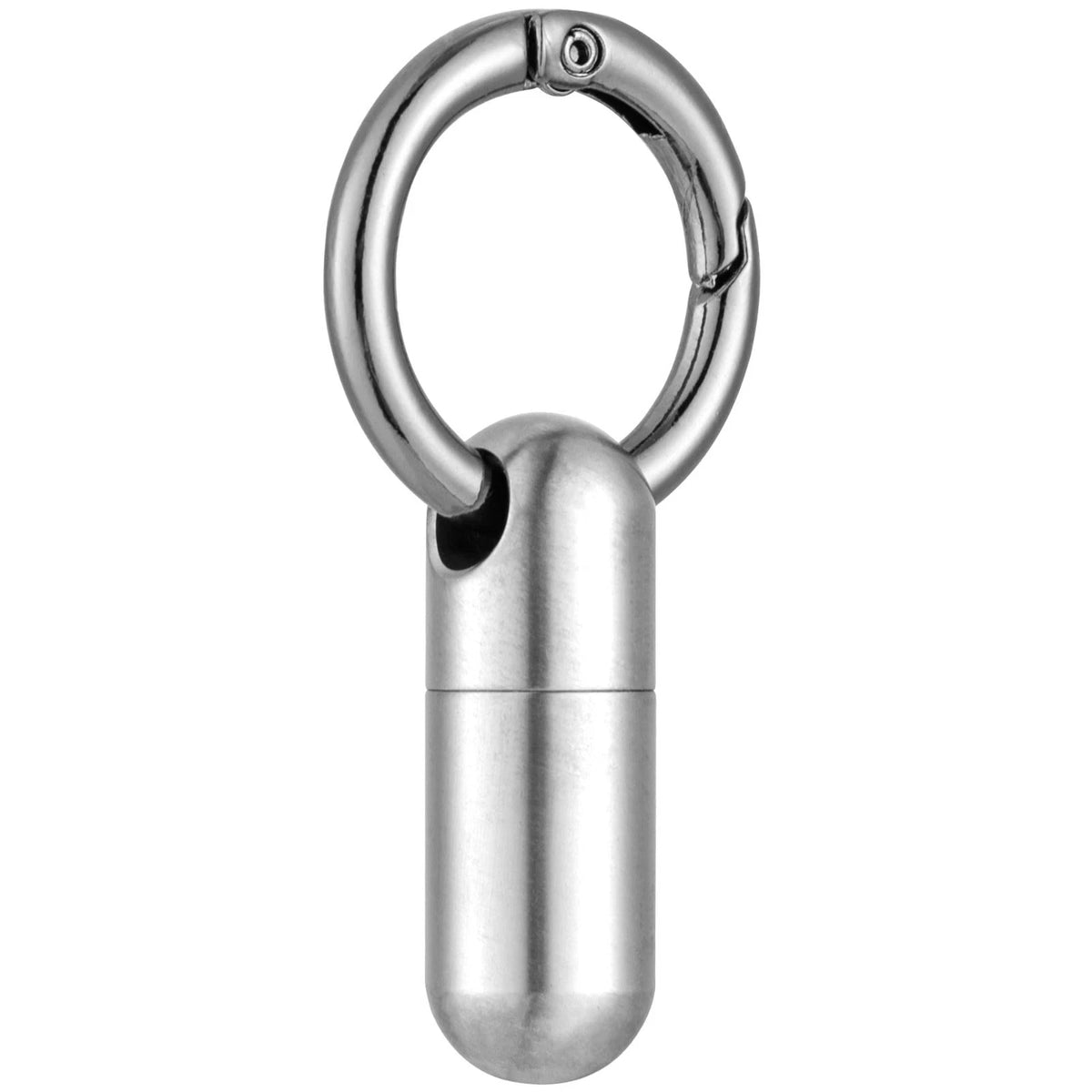 Titanium Keychain Pill Holder, Small Waterproof Case Container