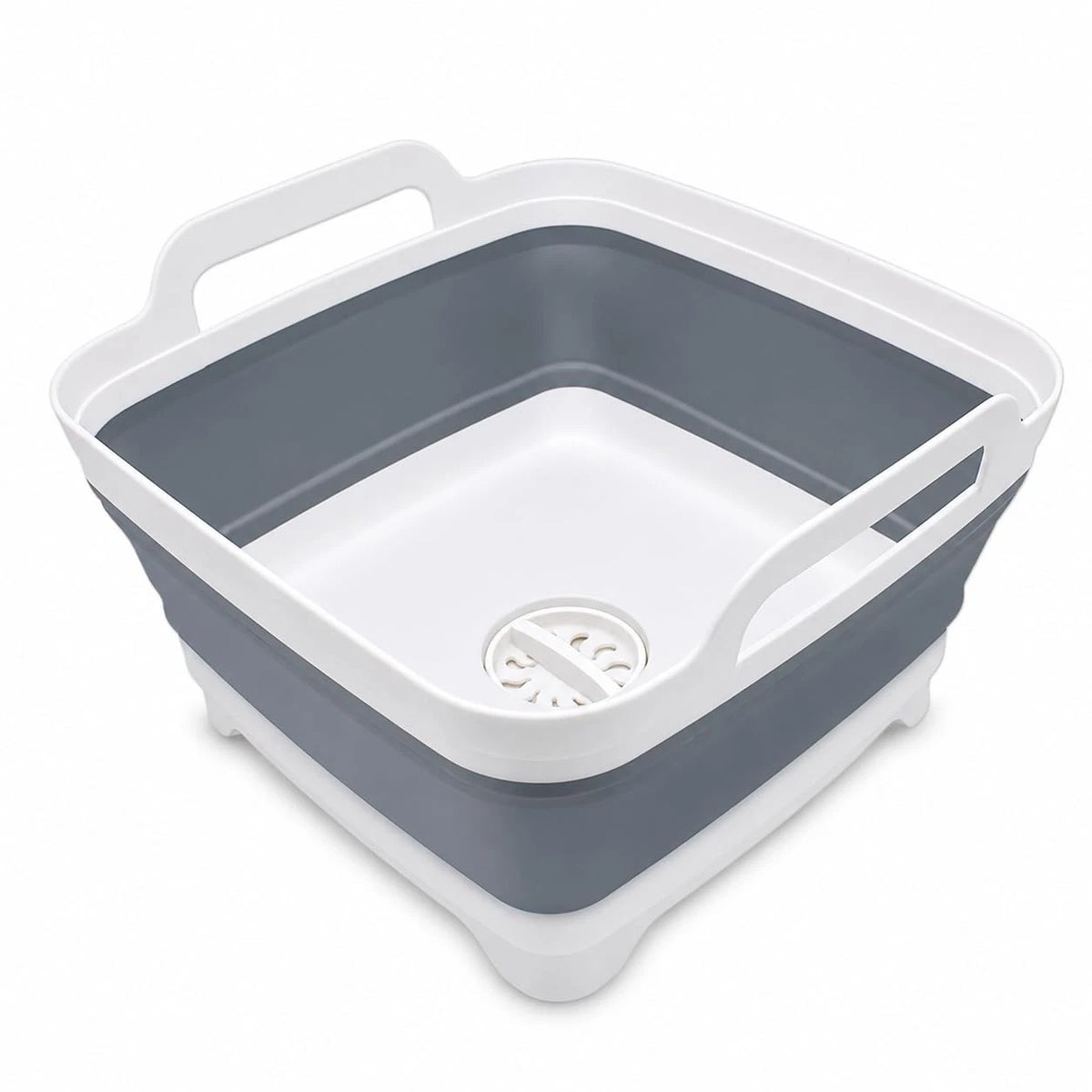2.4 Gal(9L) Collapsible Dish Basin with Drain Plug, Space Saving Outdoor Multius