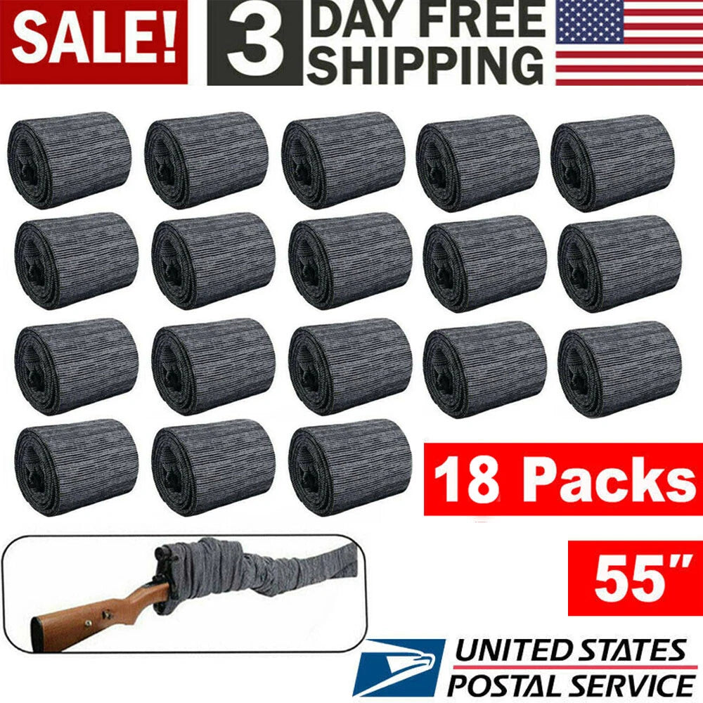 18Pcs Silicone Treated Cover Gun Sock Protection Storge Sleeve Up To 55