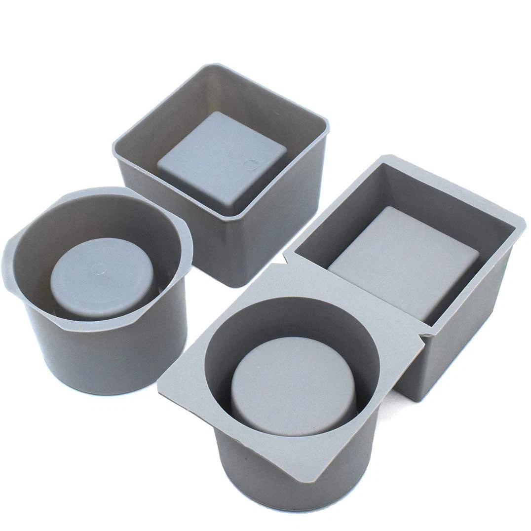 Concrete Planter Molds Silicone Planter Molds for Cement Pot, round and Square