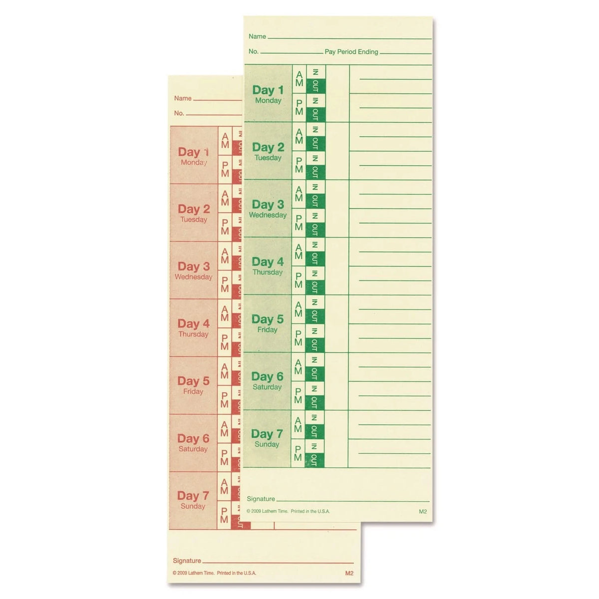 Weekly Time Cards, Double-Sided, for Model 2121/Side-Print Time Clocks, 100 Pac