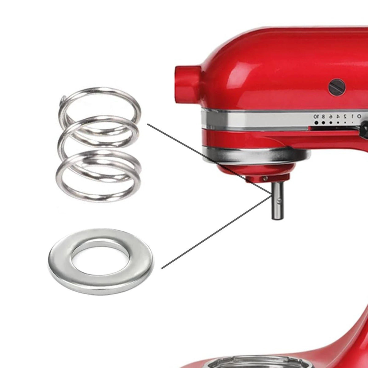 Spring and Washer For Kitchenaid Mixer Parts Replacement