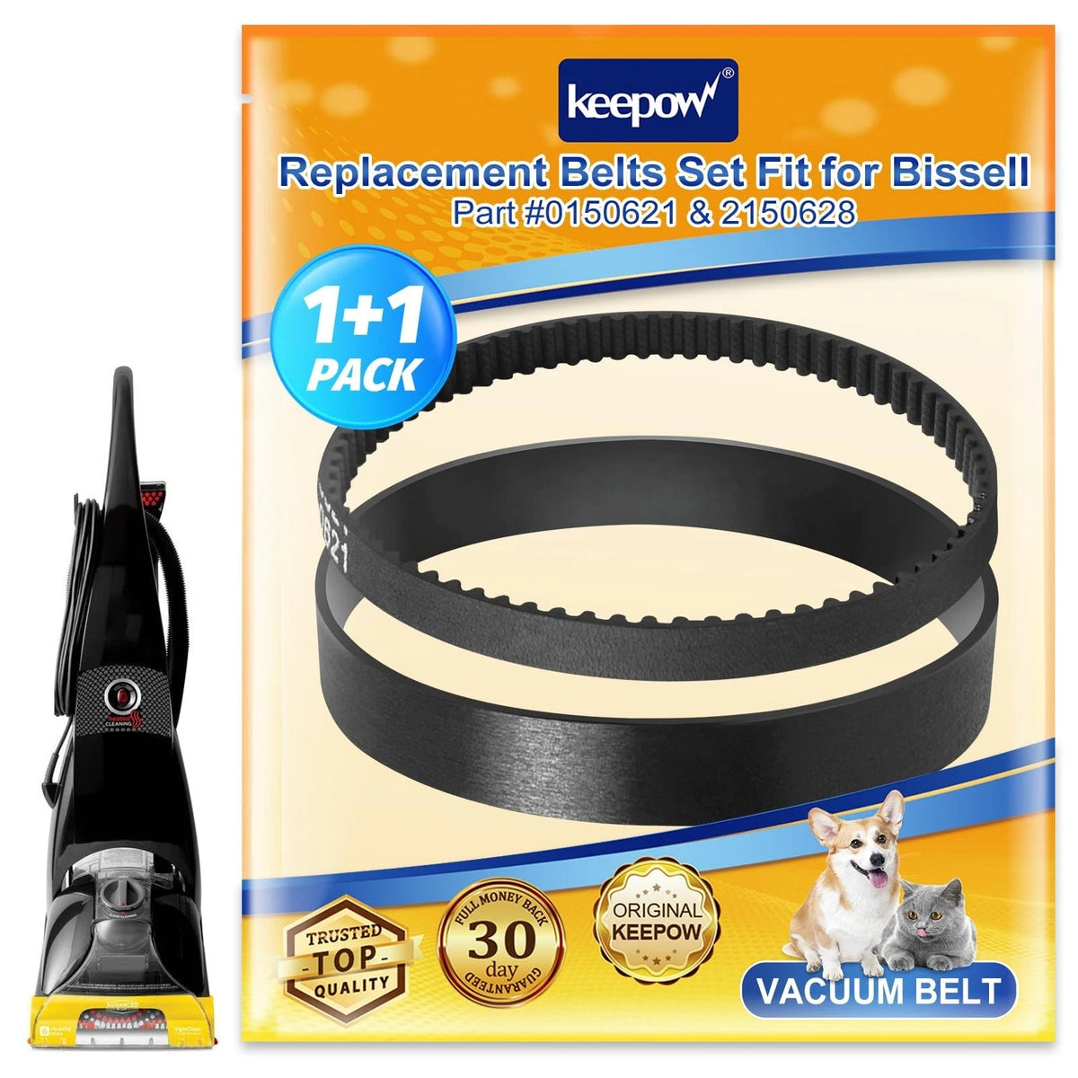 Proheat Replacement Belt 6960W for Bissell Proheat Vacuum Cleaner Model 1846, 17
