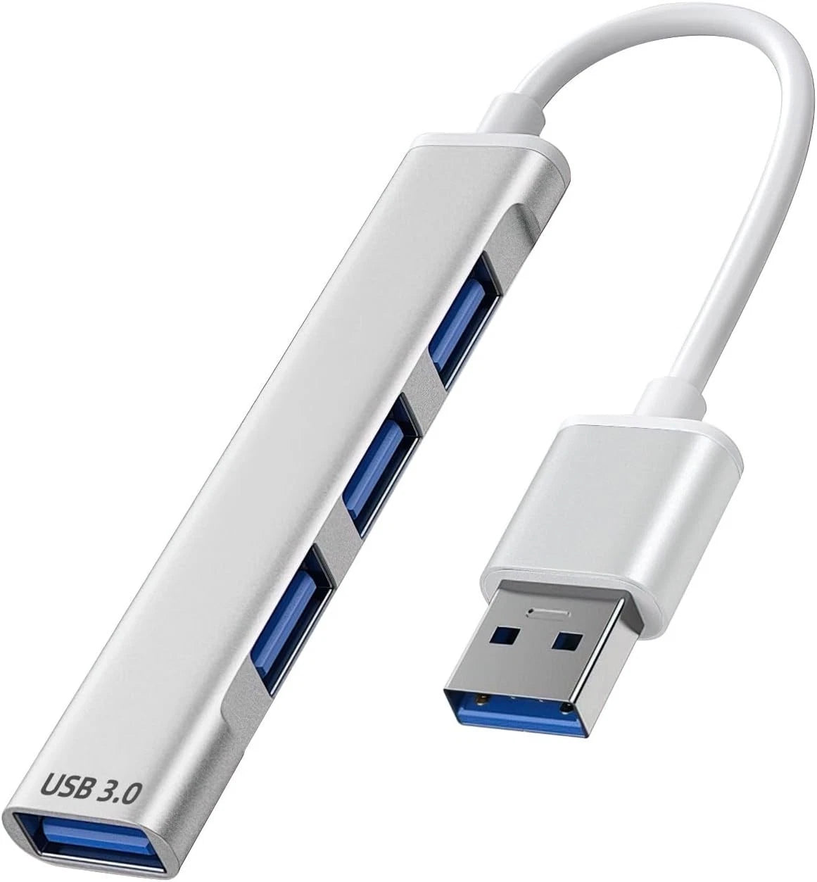 USB 3.0 Hub, 4-Port Hub Splitter Expander for Laptop, Silver