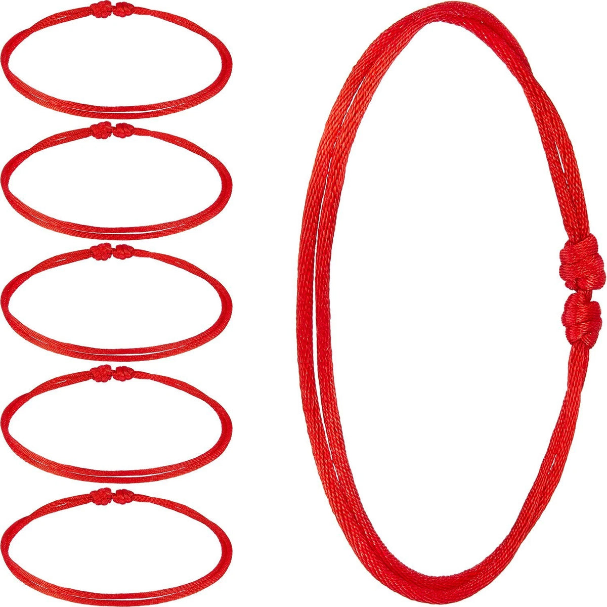 6 Pieces Red String Bracelets Kabbalah Red Cord Bracelet for Protection