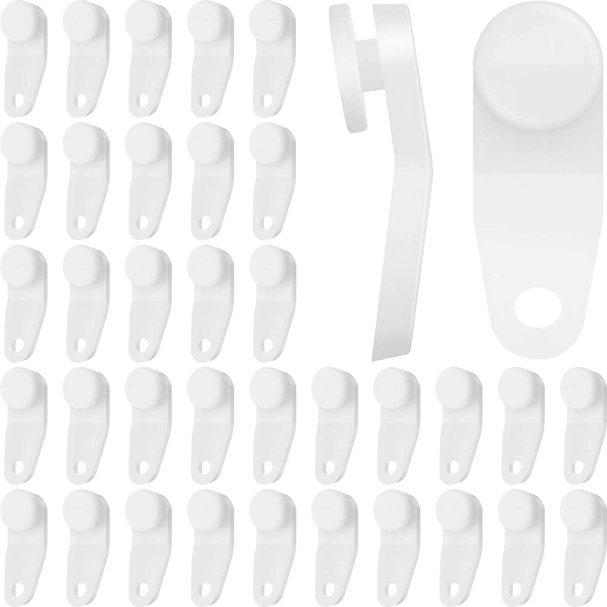 150 Pieces Traverse Rod Slides Curtain Replacement White Plastic Snap in