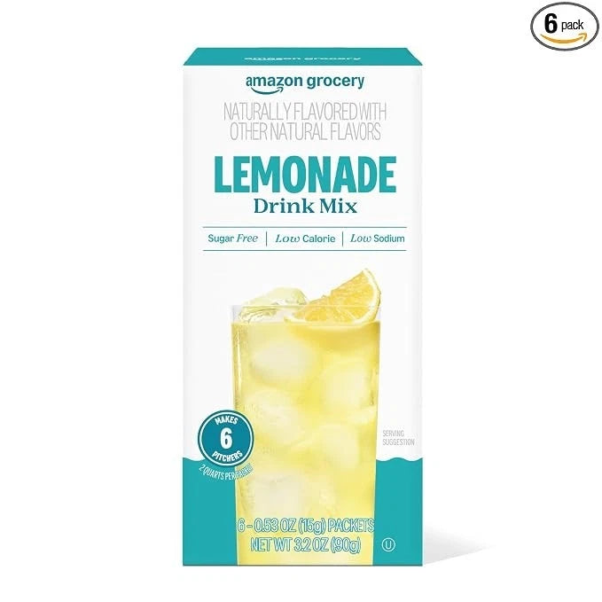 Amazon Grocery, Lemonade Drink Mix Singles, 3.2 Oz