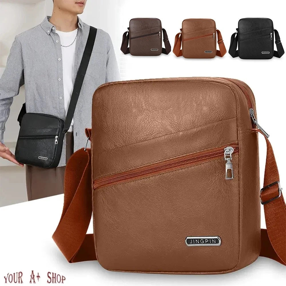 Men? Leather Crossbody Bag Shoulder Sling Travel Casual Messenger Chest Pack US