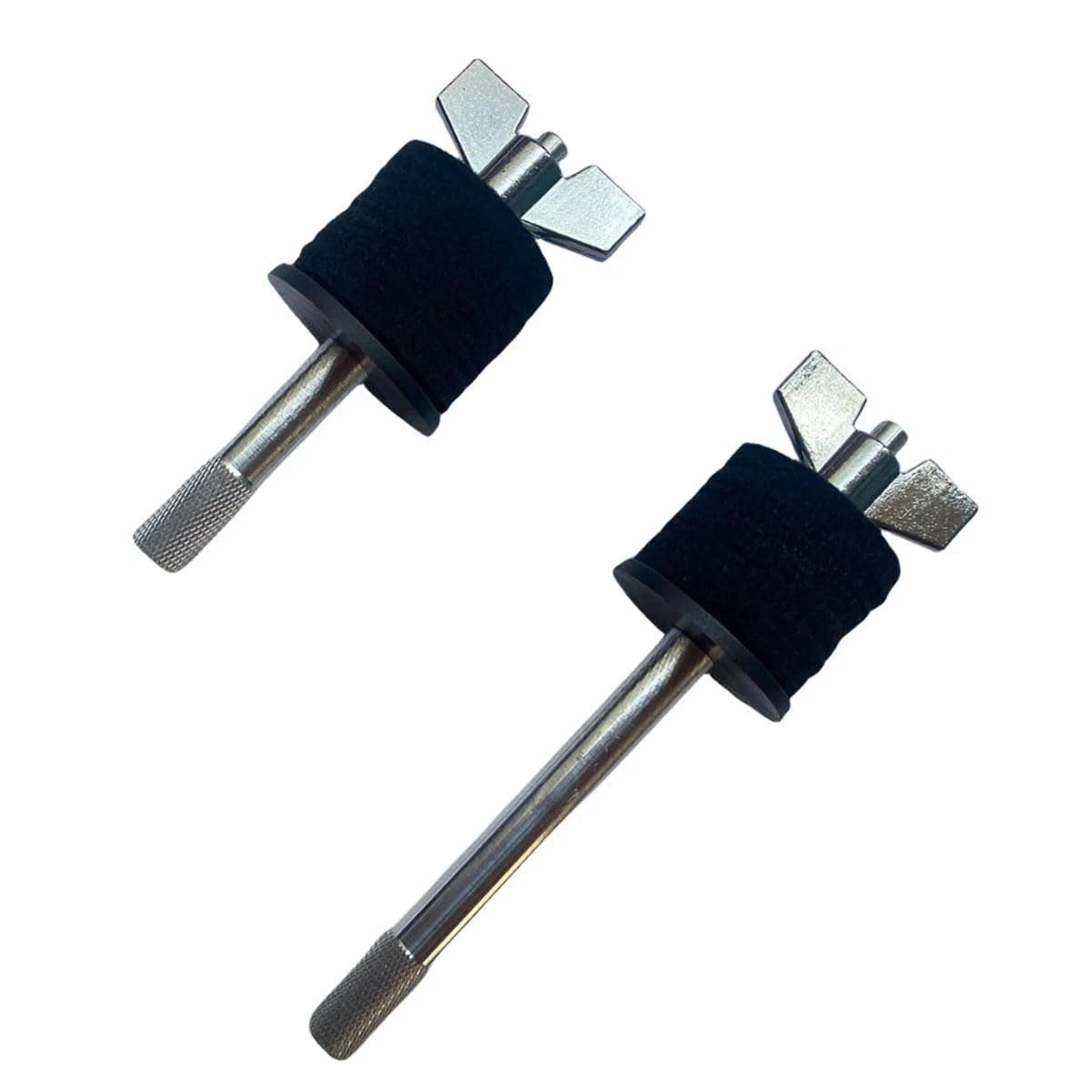 TUOREN 1 Pair Cymbal Stacker, 4 inch and 5.7 A-Long, Black Silver