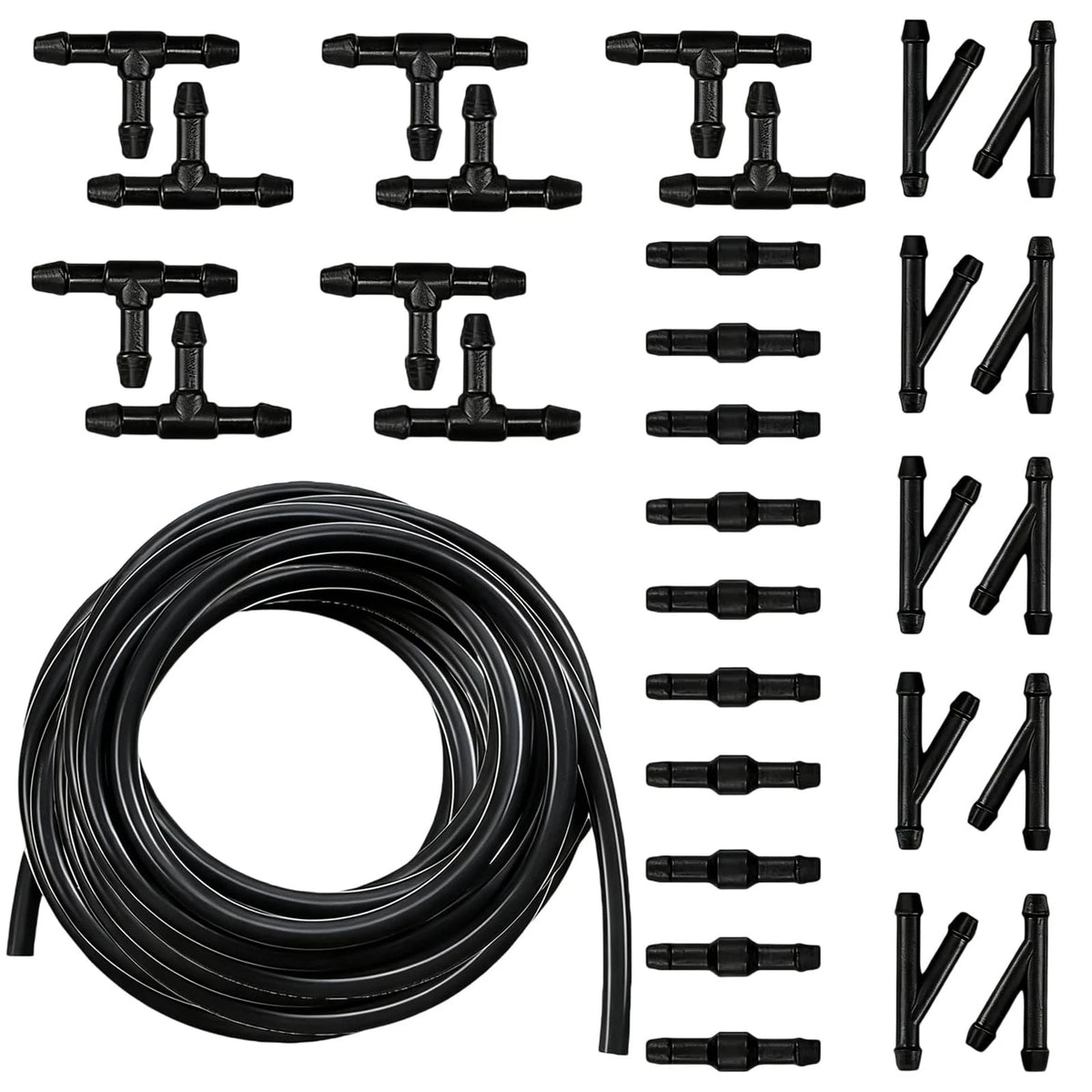 30 PCS Car Windshield Washer Hose Kit, 4M/13Ft Washer Fluid Hose & T/Y/I-type...