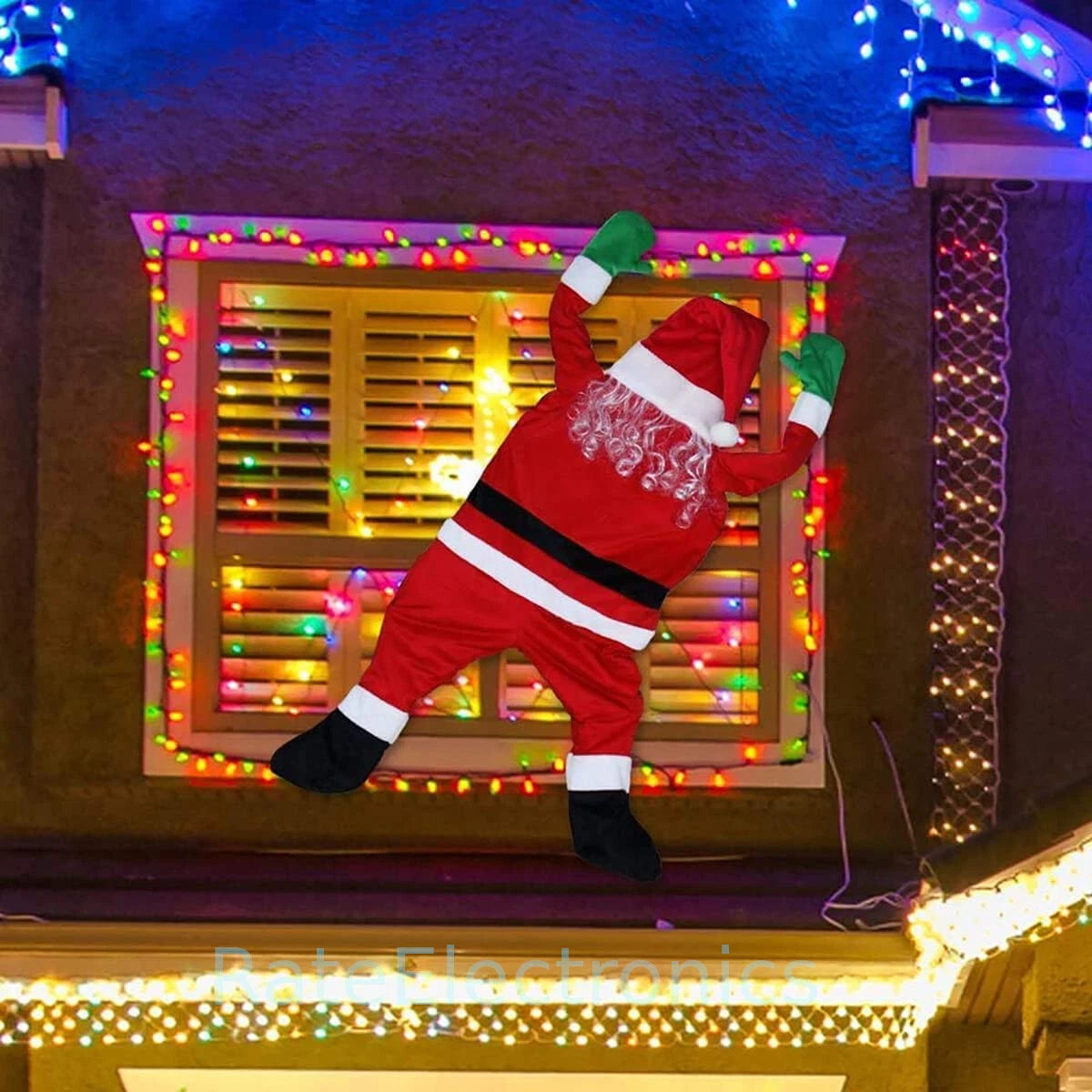 Christmas Fun Hanging Climbing Santa Claus Decoration Yard Party Indoor Outdoor