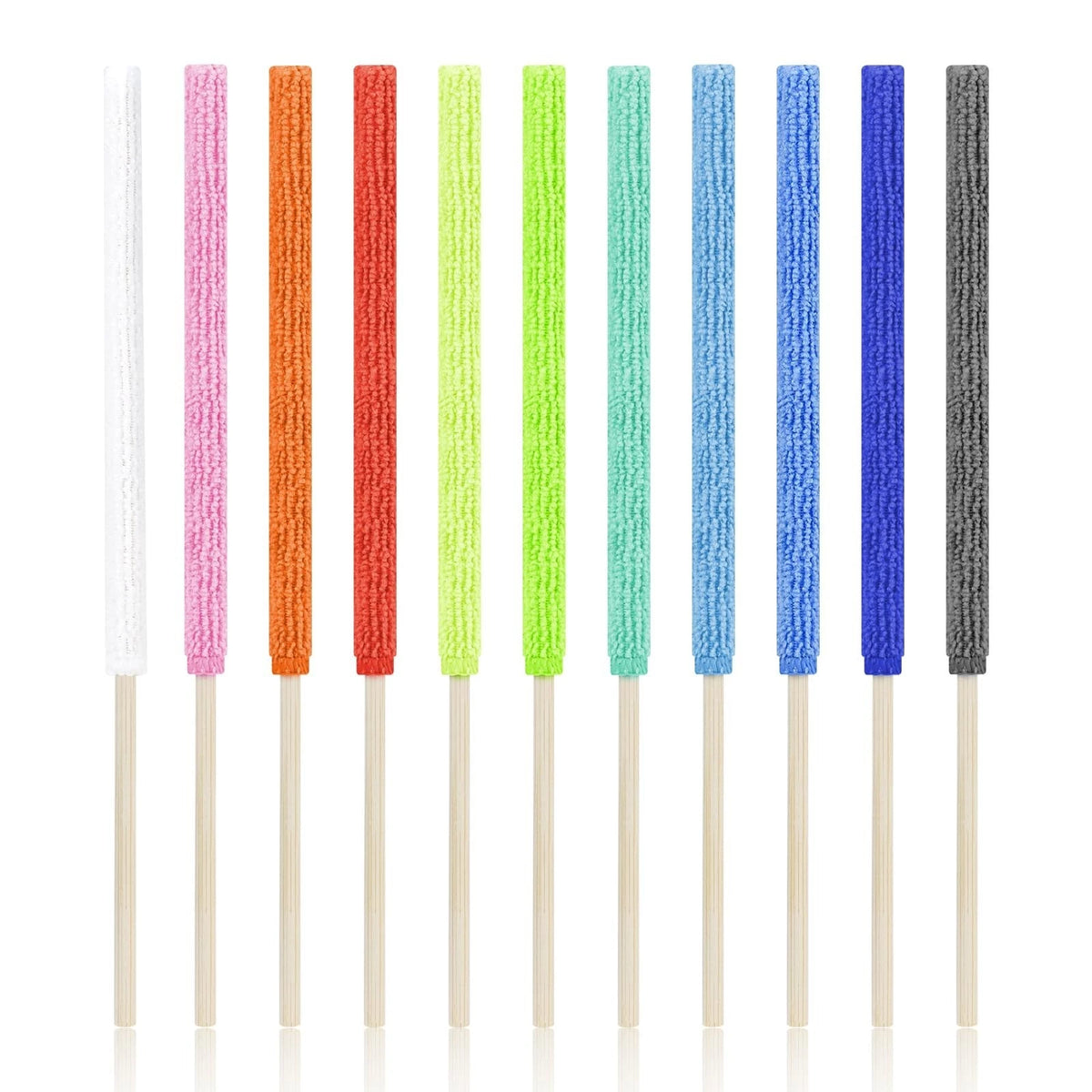 11 PCS Microfiber Detail Duster Sticks, Mini Duster Crevice Cleaning Tool for