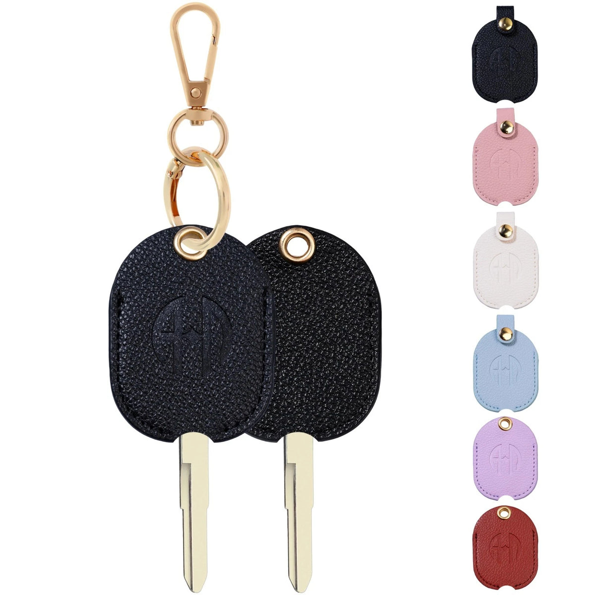 Leather Keys Sleeve for Broken Car Key Loop Replacement - Cute Keychain Cover...