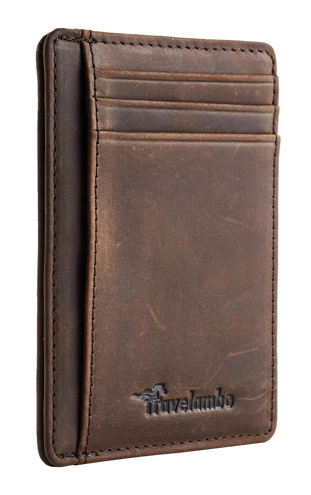 Front Pocket Minimalist Leather Slim Wallet RFID Blocking Medium, Free Shipping