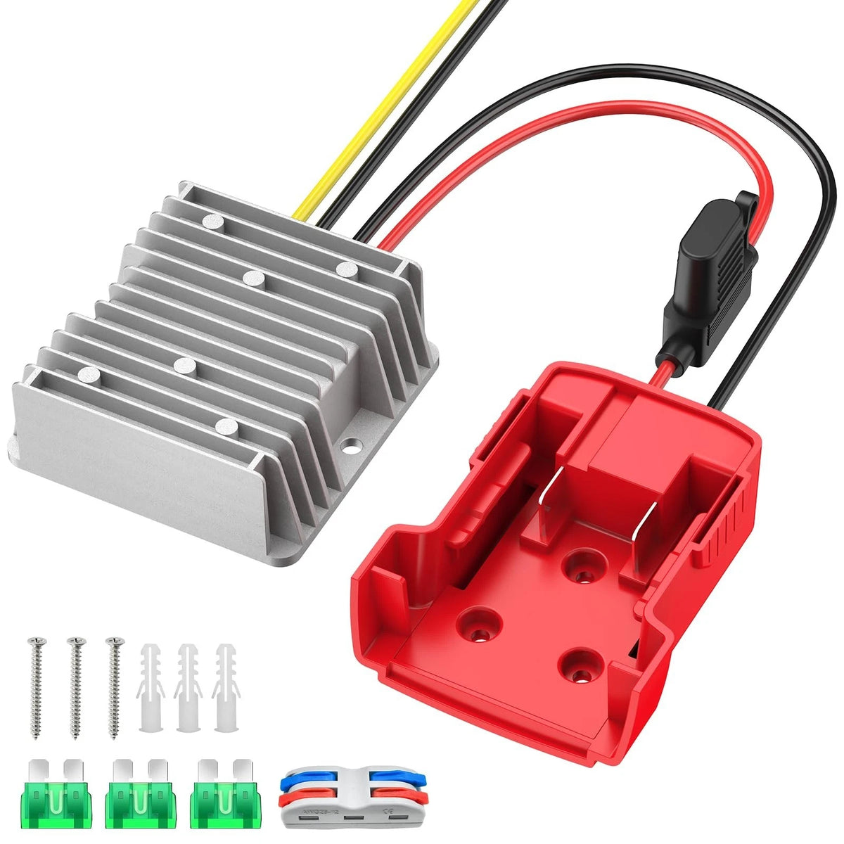 18V to 12V Step-Down Converter Compatible with Milwaukee 18V Battery, DC