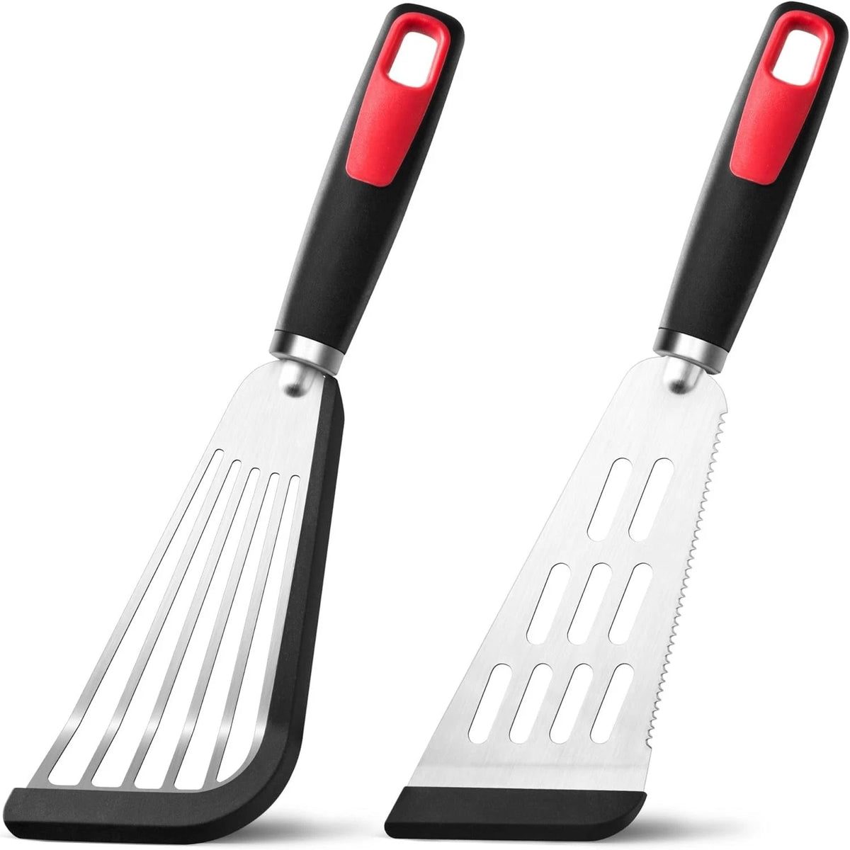 Fish Spatula Turner Set of 2, 600ºF Heat Resistant Silicone Spatulas for