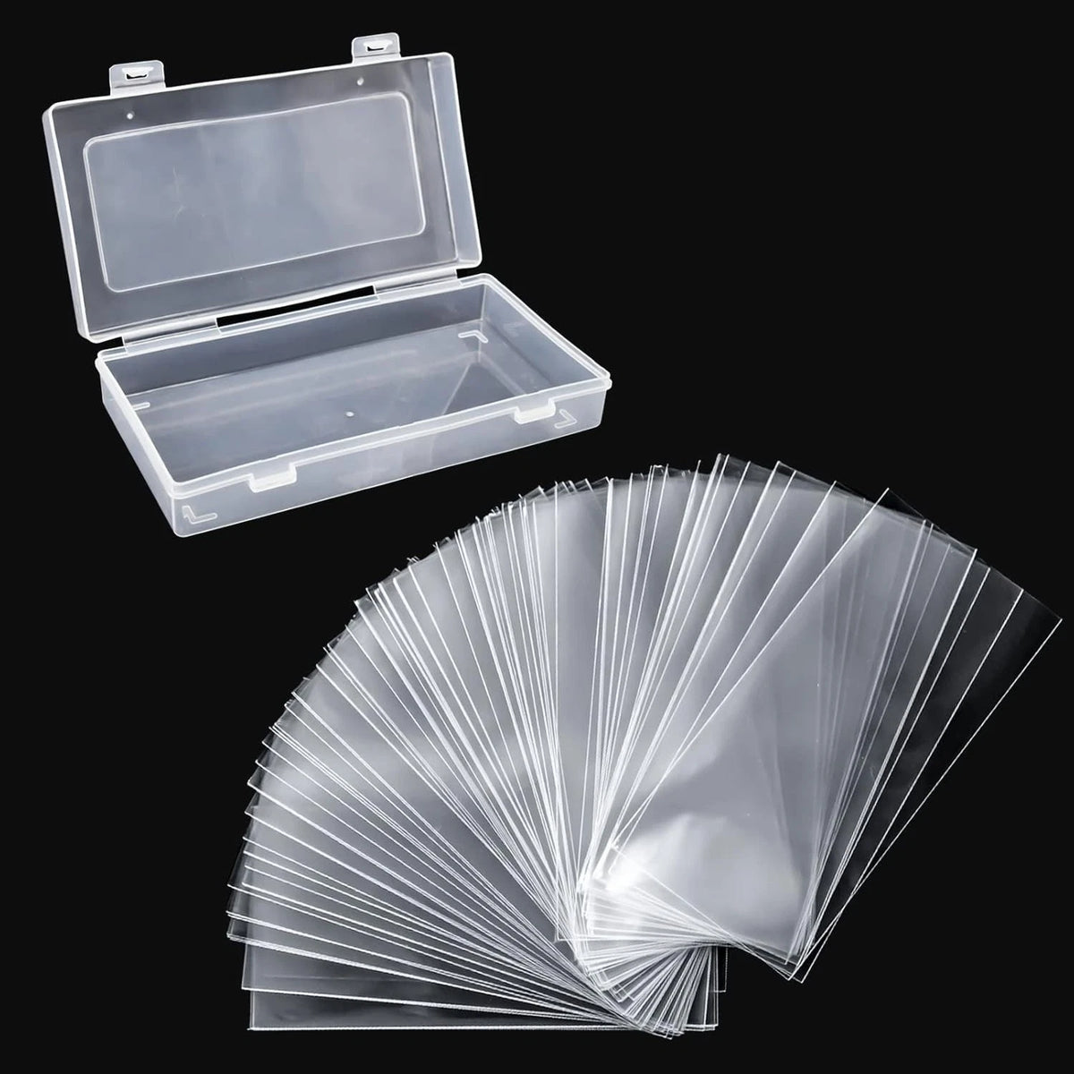 100 Pack Currency Sleeves with Case US Dollar Paper Bill Money Holders Protector