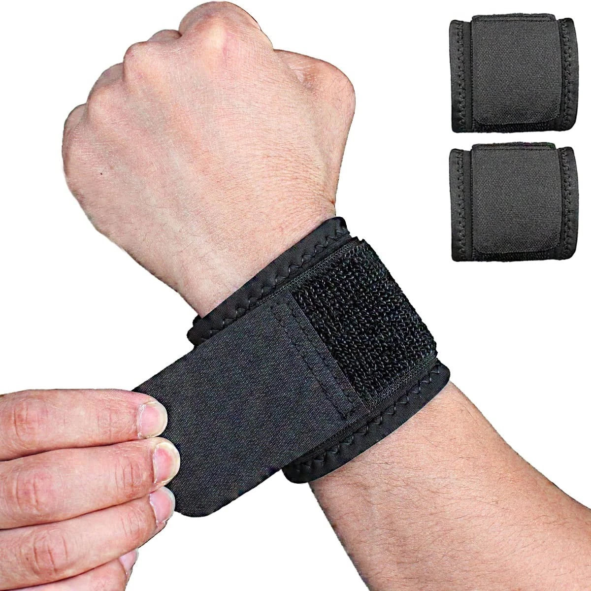 2 Pck Wrist Brace Adjustable Wrist Support Wrist Strap Fitness Gym Weightlifting