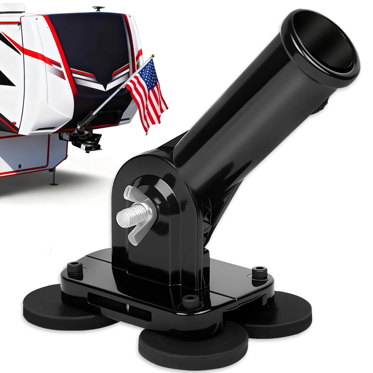 Heavy-Duty Magnetic Flag Holder,No Drill Instant Mount,All Weather Waterproof, 1