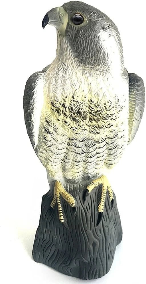 YOFIT Bird Scarecrow Fake Horned Hawk Decoy,Bird Repellent Garden Protectors, Na