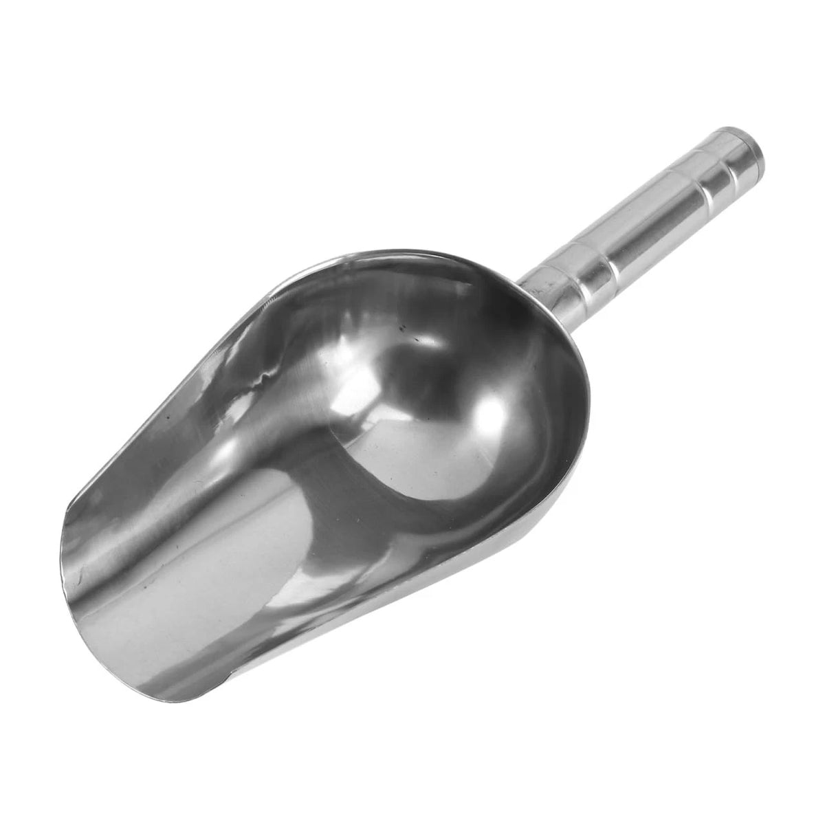 Stainless Steel Shovel Pet Feeder Metal Dog Food Scoop 2 Cup Scoop Dog Food C...