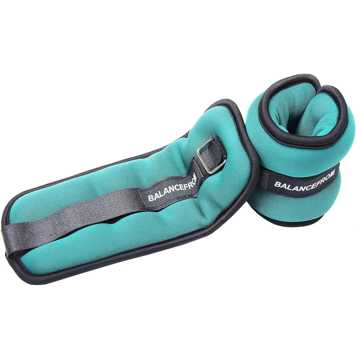 Fully Adjustable Ankle Wrist Arm Leg Weights 1.5 lbs Each 3-lb Pair Green