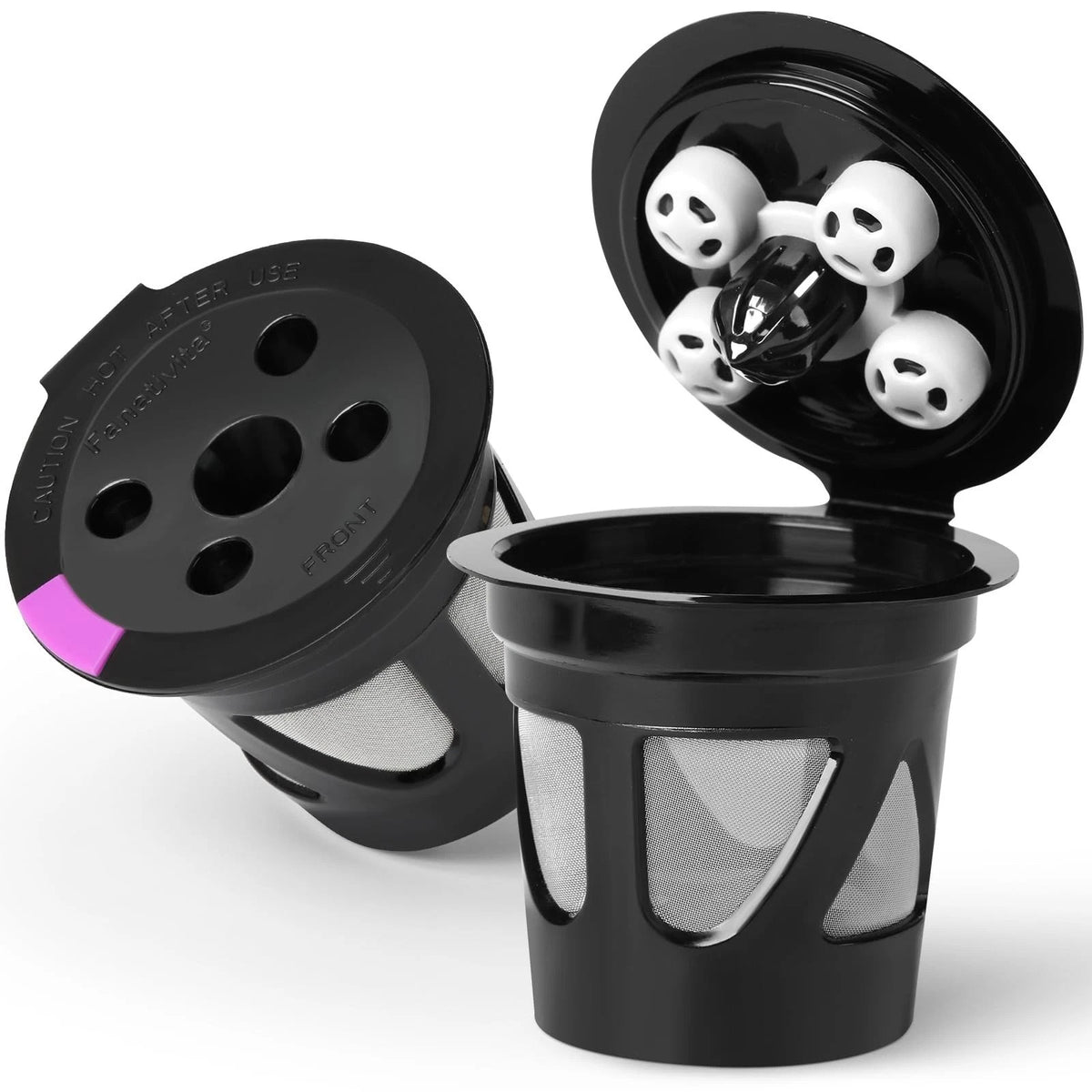 Reusable K Cups for Keurig 2-Pack Universal K CUP Refillable Coffee Pods with