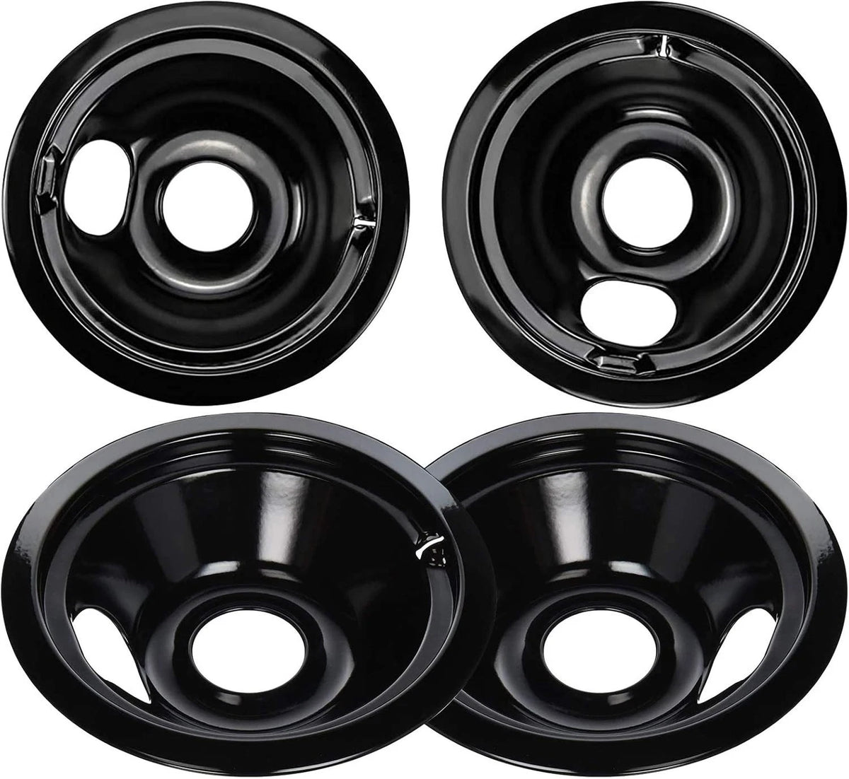 Black Stove Burner Drip Pans Replacement for GE Hotpoint Electric Stove Burner,